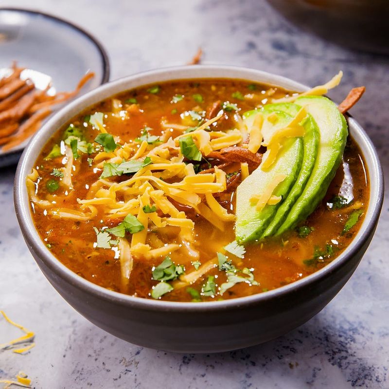 Chicken Tortilla Soup (Go Easy on Chips and Cheese)
