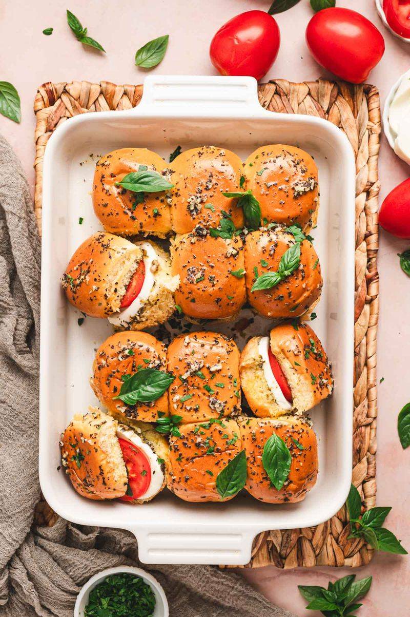 Caprese Chicken Sliders