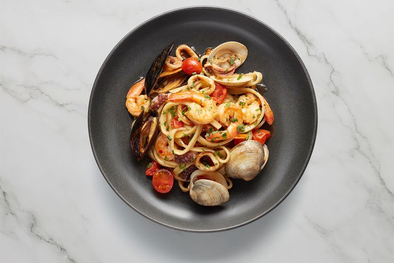 Fresh seafood pasta