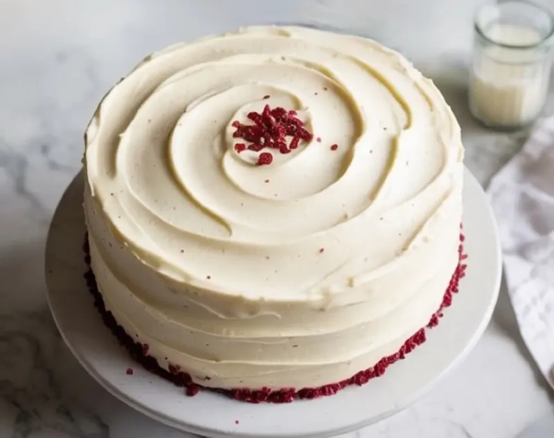 Red Velvet Cake With Cream Cheese Swirl