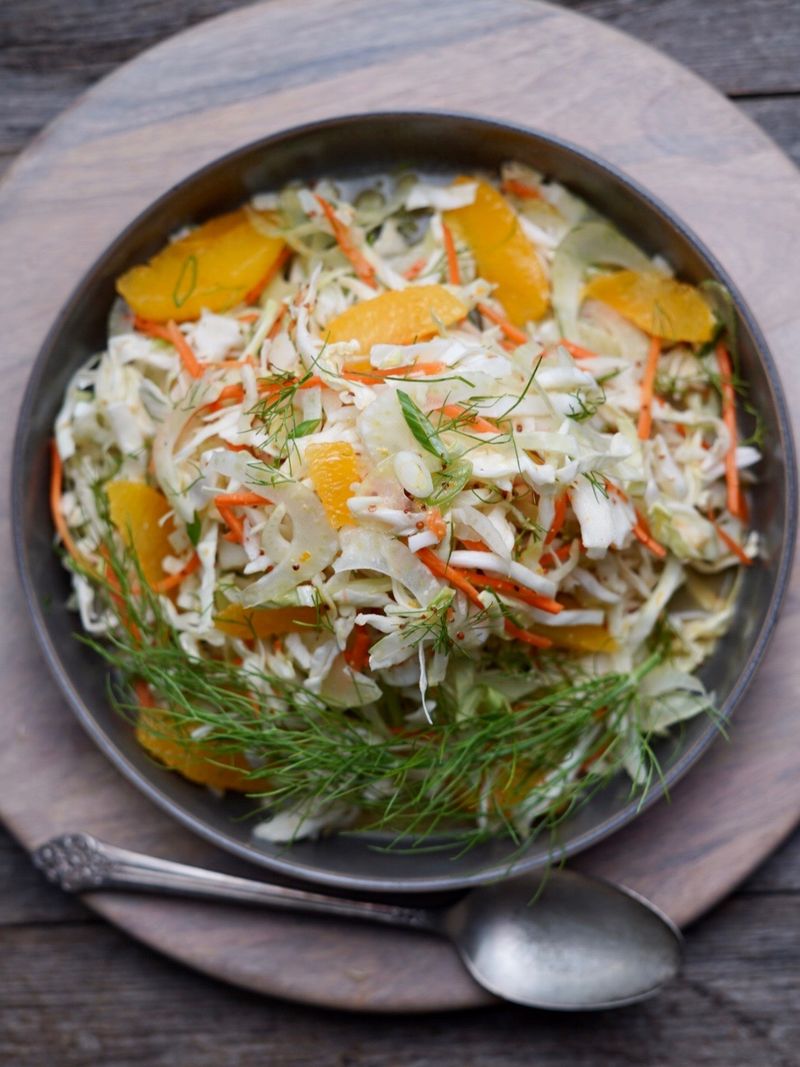Tangy Cabbage Slaw with Citrus and Fennel