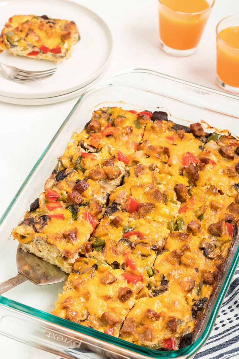 Bangers and Mash Egg Casserole