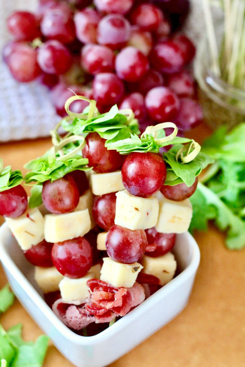 String Cheese And Grapes
