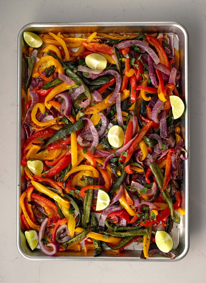 Roasted Bell Peppers And Onions (Fajita Style)