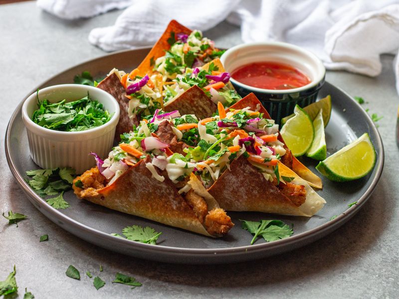Chicken Wonton Tacos