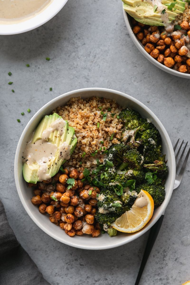 Roasted Chickpea and Quinoa Bowls