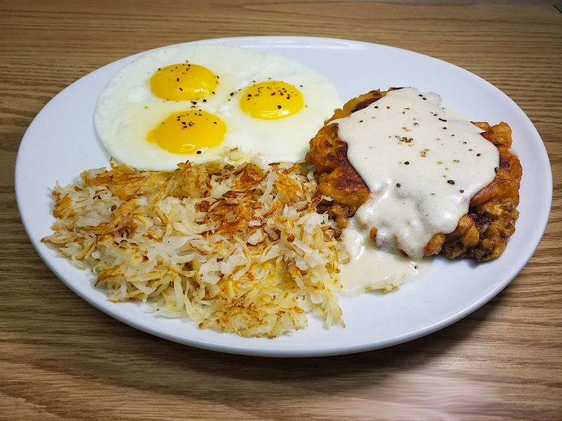 Chicken Fried Steak and Eggs (Oklahoma)
