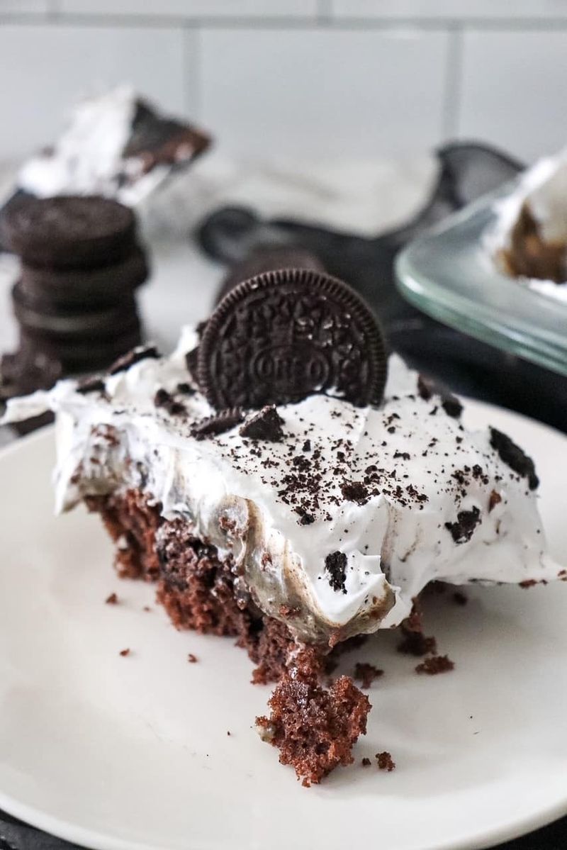 Cookies and Cream Poke Cake