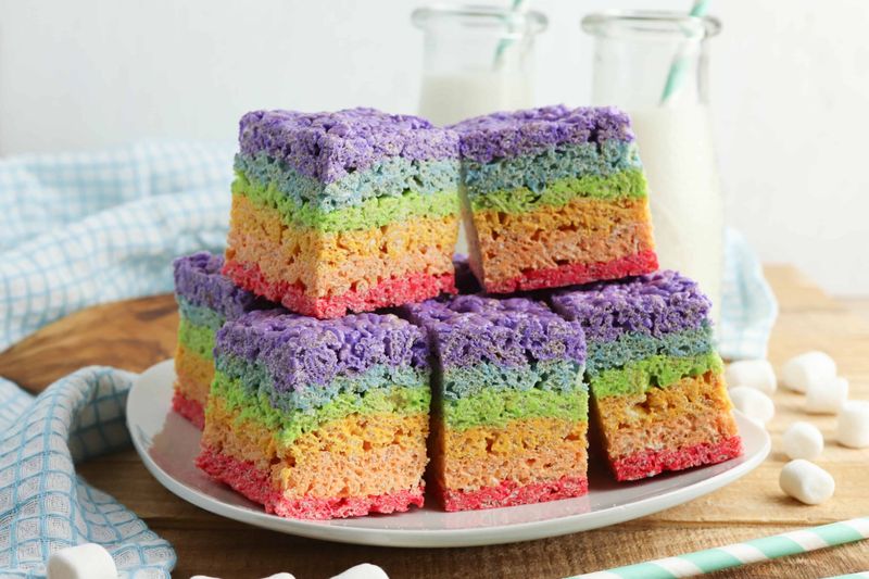 Rainbow Rice Krispie Treats