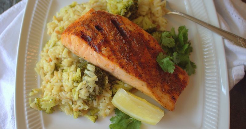 Salmon with Classic Seasoned and Wood-Fire Grilled