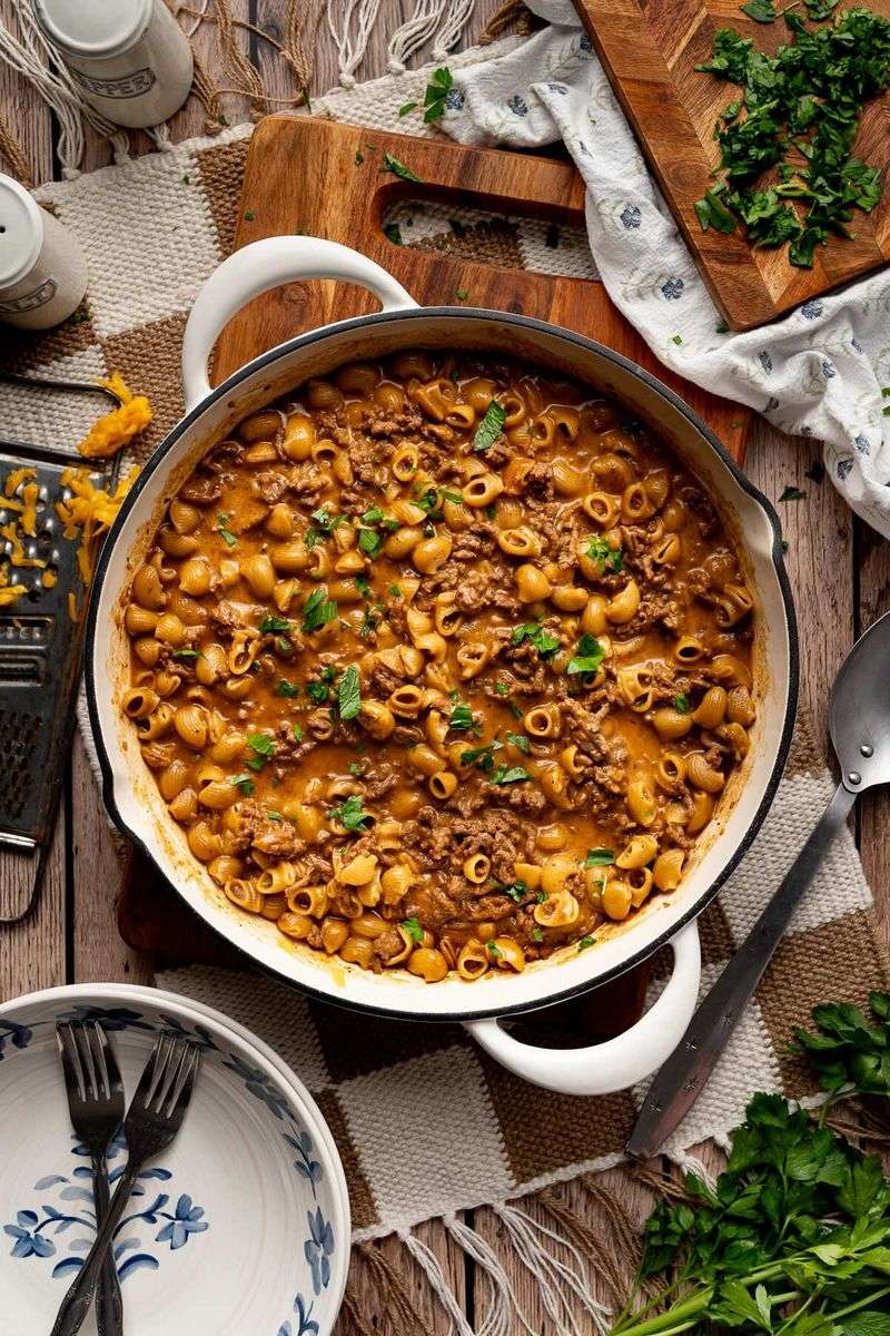Homemade Hamburger Helper Style Beef and Potatoes