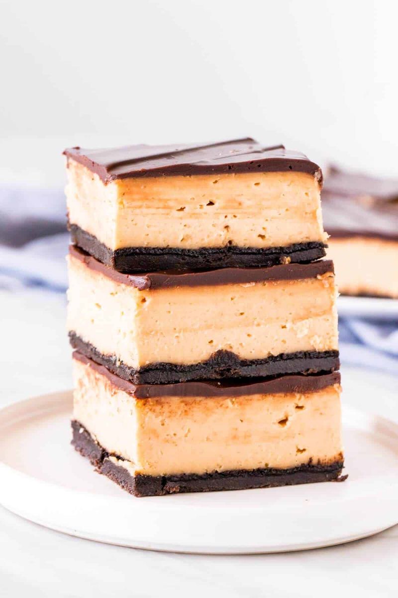 Peanut Butter Cup Cheesecake Bars