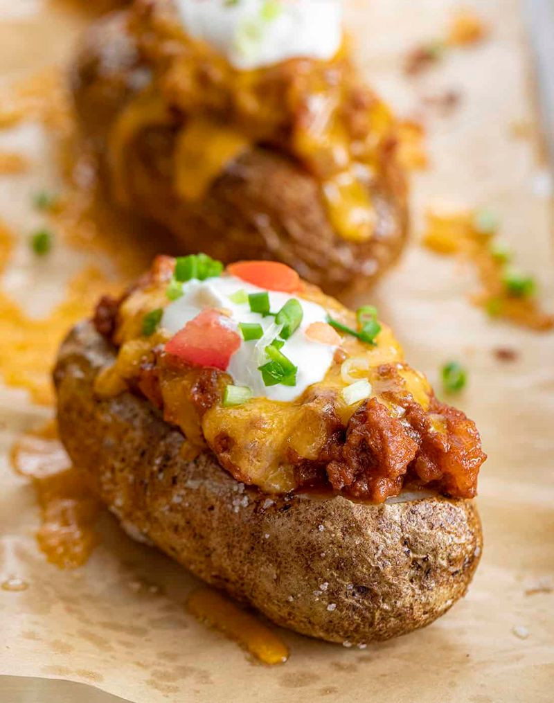 Sloppy Joe Stuffed Baked Potatoes