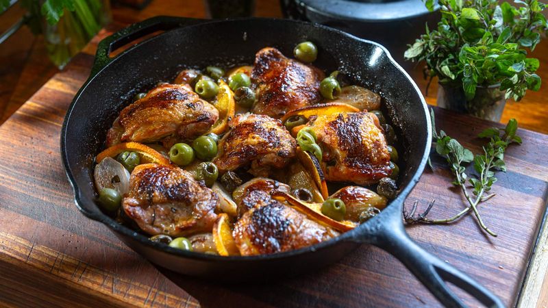 Citrus and Olive Roast Chicken