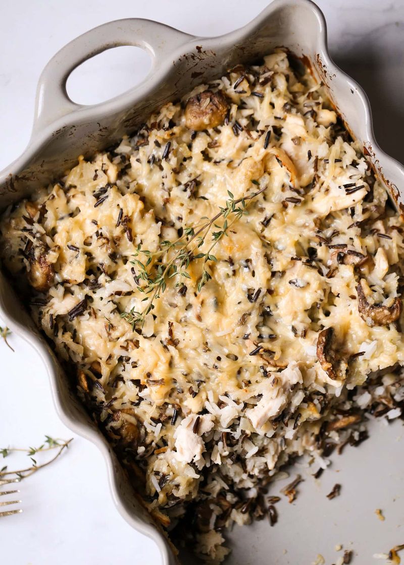 Creamy Mushroom Wild Rice Bake
