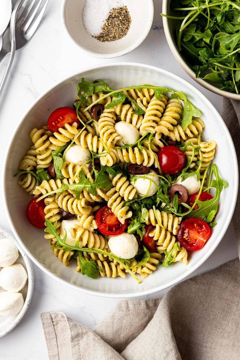 Fresh mozzarella pearls