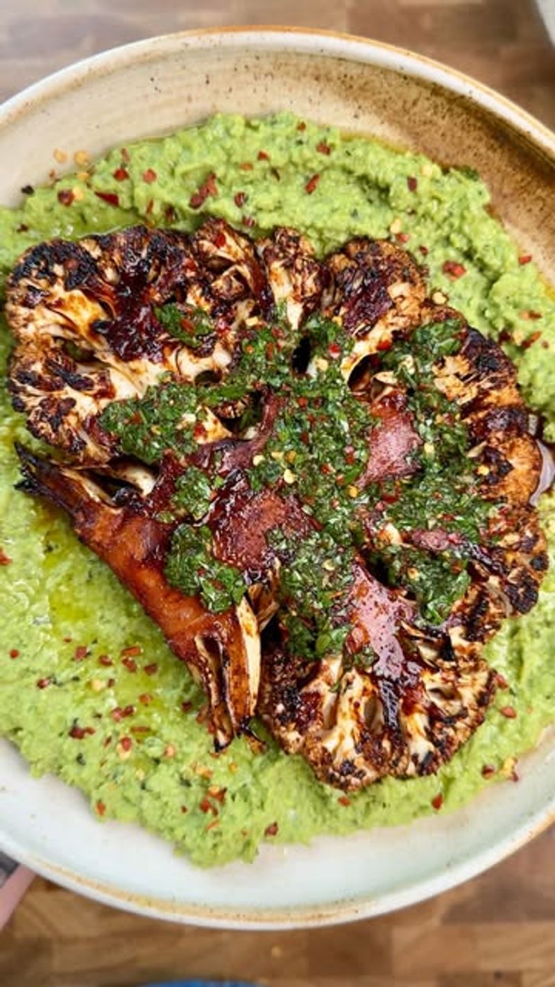 Smoky Harissa Cauliflower Steaks