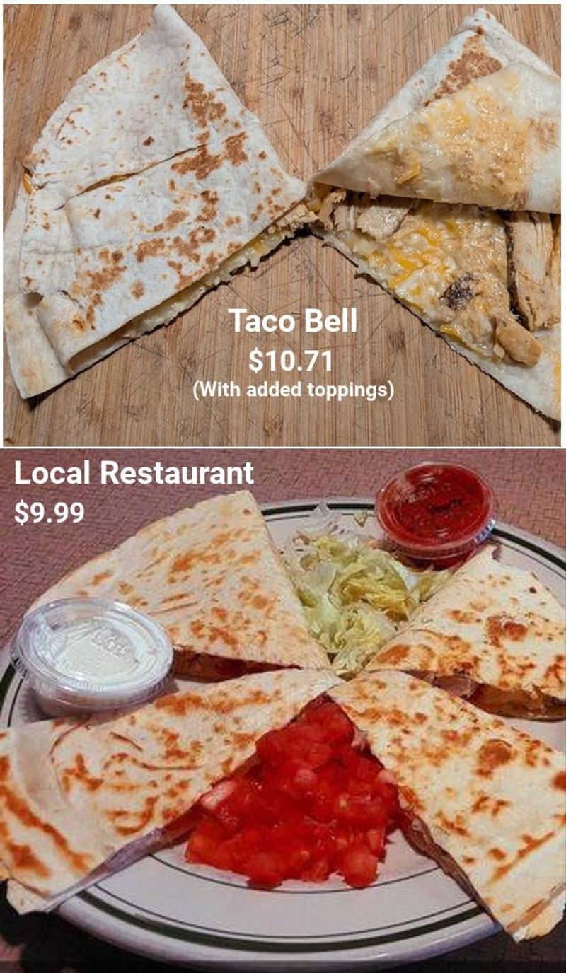 Quesadilla With Minimal Filling