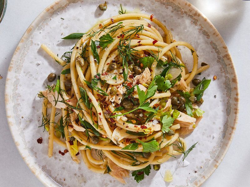 Tuna Pasta with Lemon and Capers