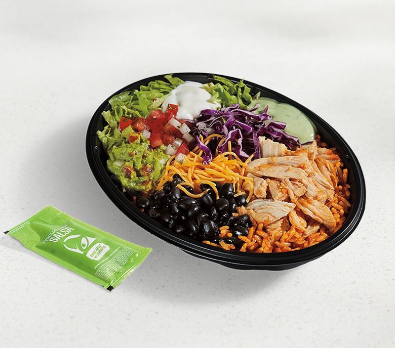 Taco Bell Power Bowl with Lettuce