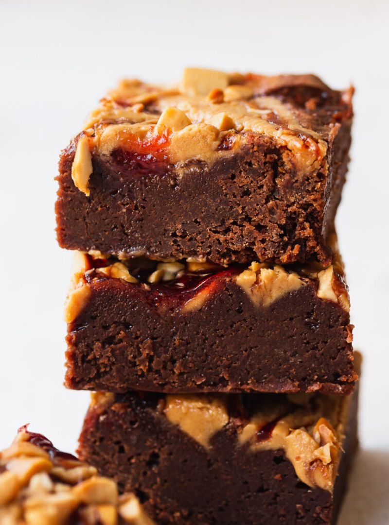 PB&J Swirl Brownies