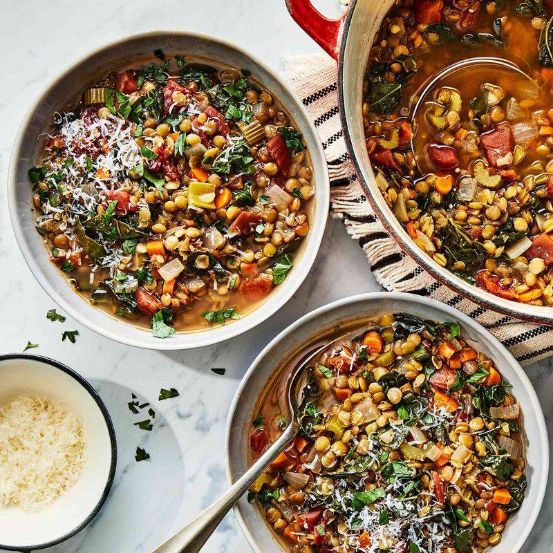 Lentil Veggie Protein Soup