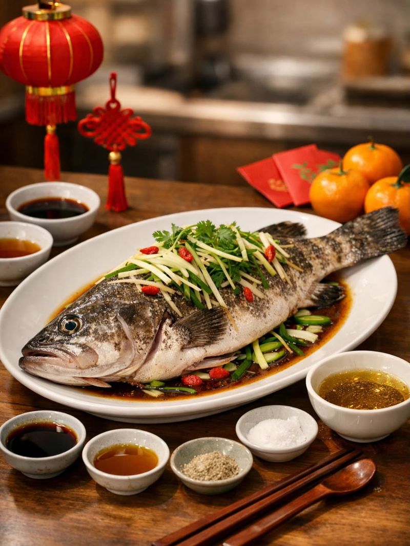 Whole steamed fish