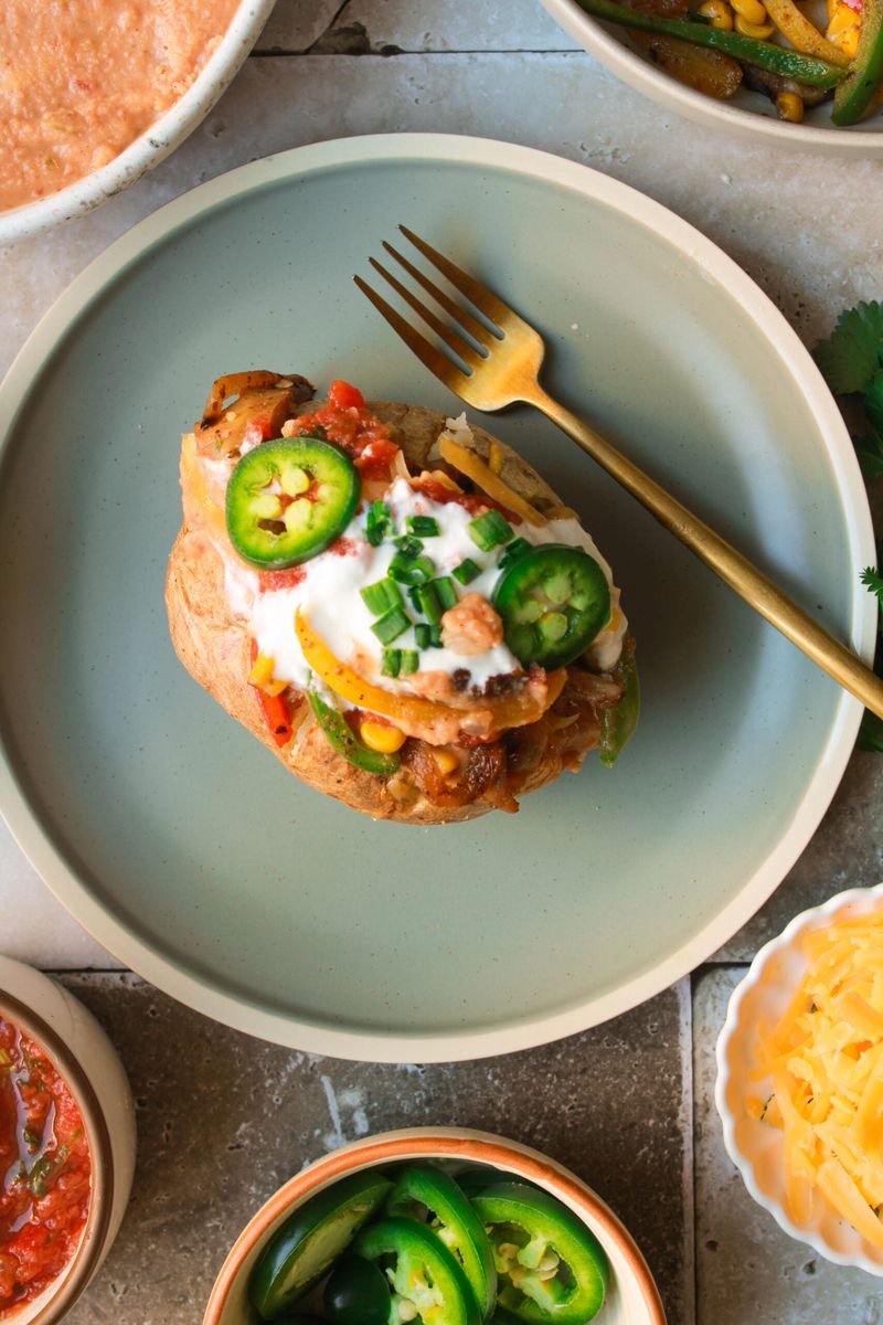 Loaded Baked Potatoes With Veggie Add-Ins