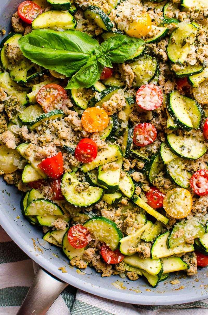Ground Turkey and Zucchini Skillet