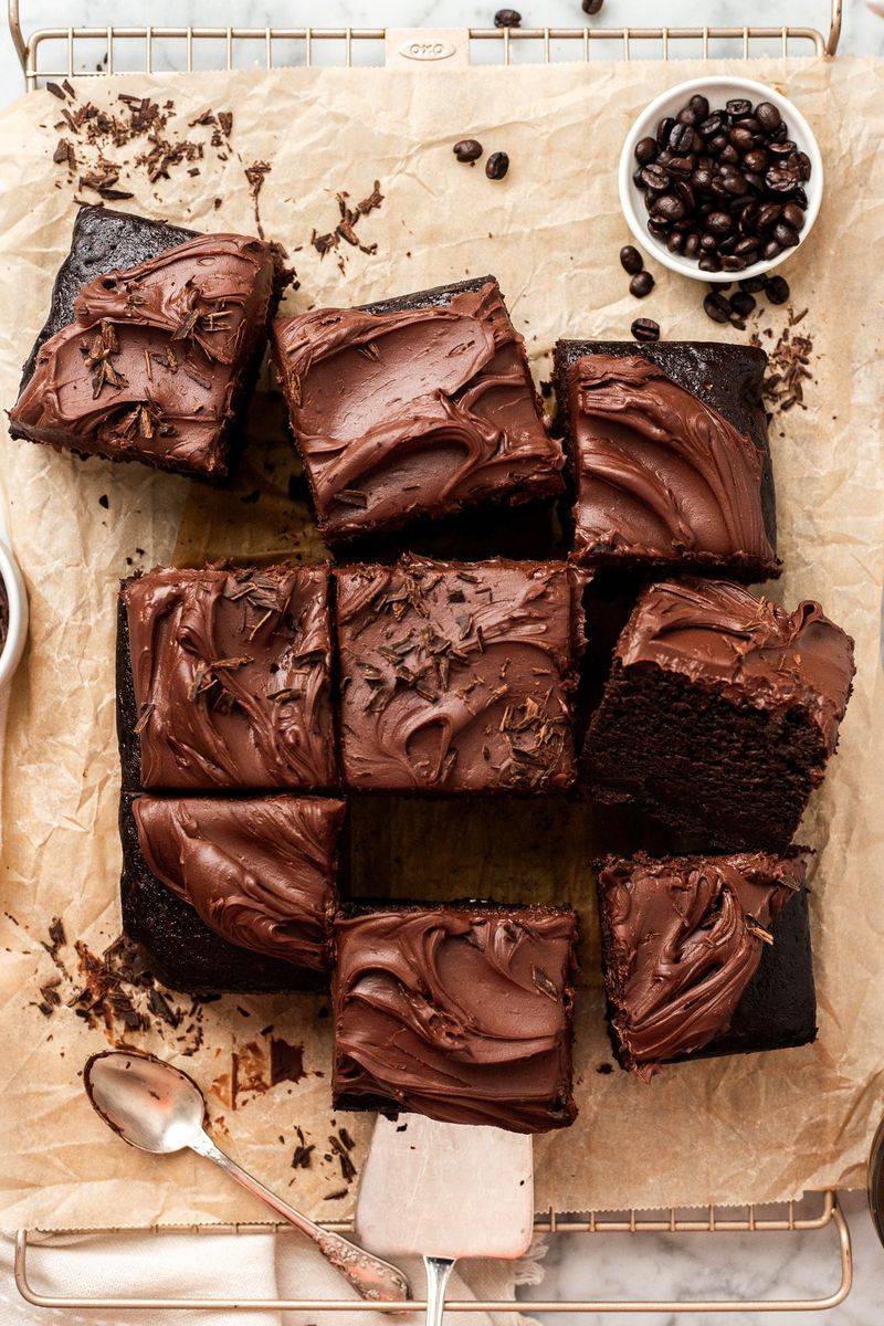 Mocha Fudge Snack Cake