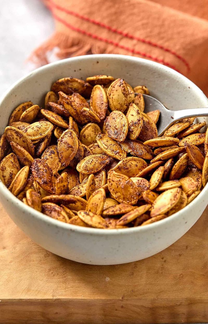 Pumpkin Seeds and Cheese Cubes
