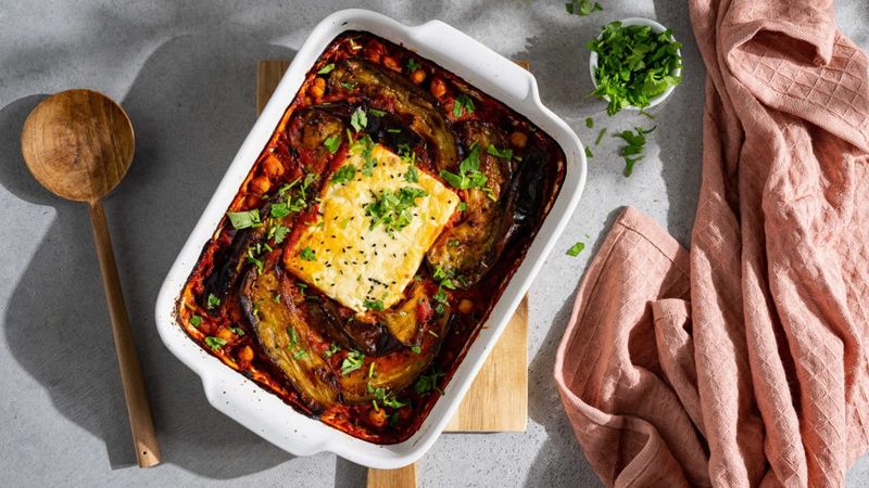 Mediterranean Eggplant and Tomato Bake