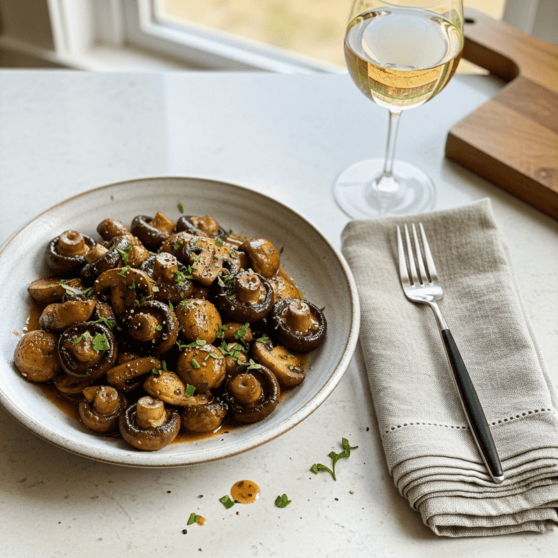 Miso Butter Roasted Mushrooms