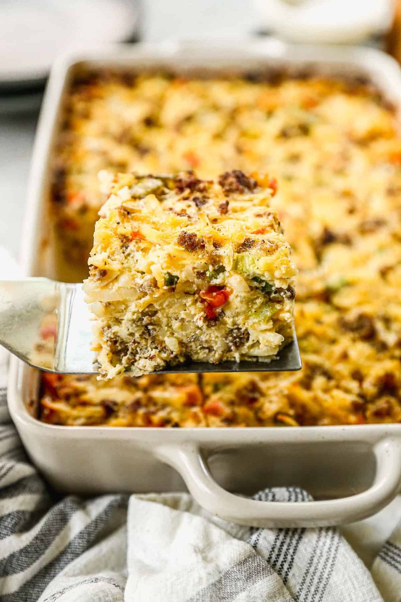 Breakfast for Dinner Hash Brown Casserole