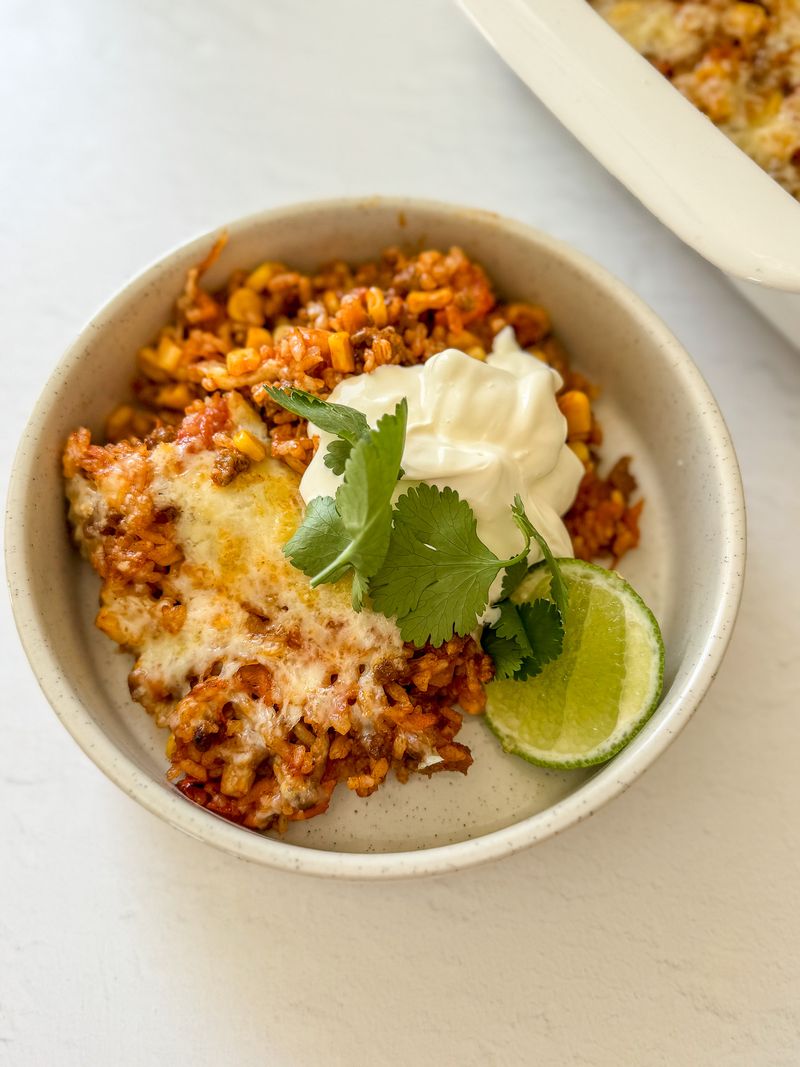 Cheesy Mexican Rice Casserole