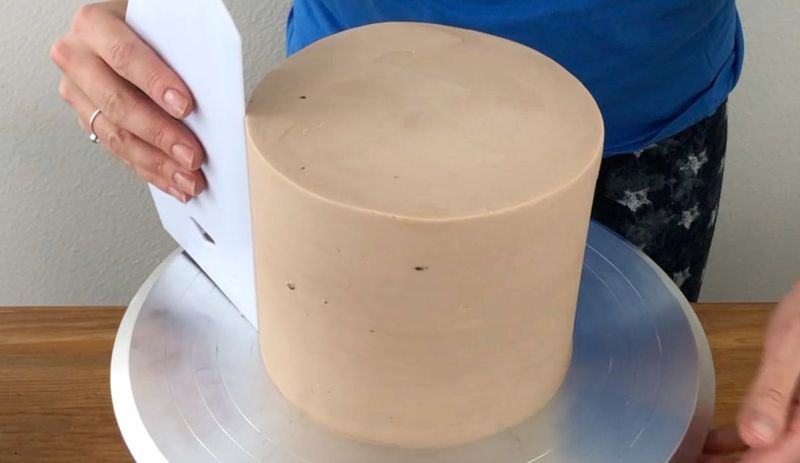 Layer Cake With Sharp Edges And Smooth Buttercream