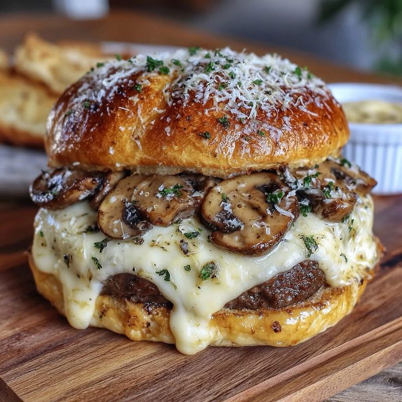 Mushroom Swiss Burger (Upgraded)