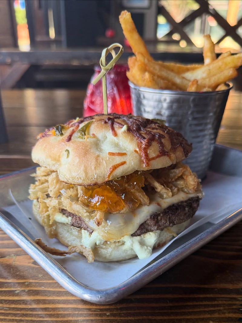 Black Pepper Brie Burger at North & Noble