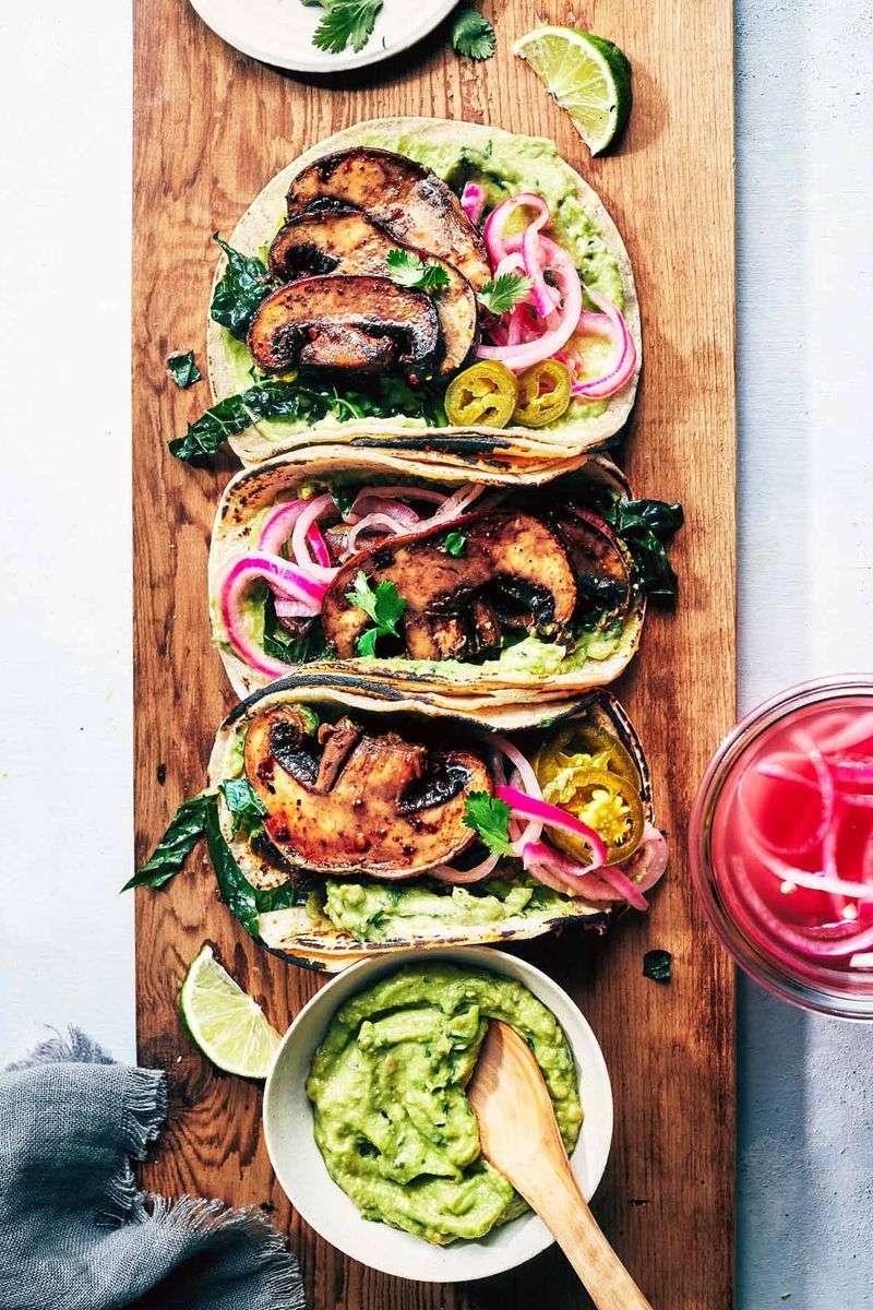 Portobello Mushroom Tacos With Smoky Chipotle Sauce