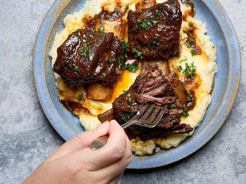 Beef short ribs braised until sticky