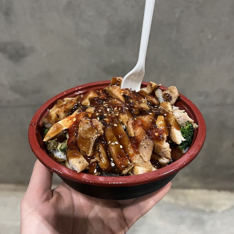Oregon — Teriyaki Chicken Bowl (local quick-serve teriyaki shops)