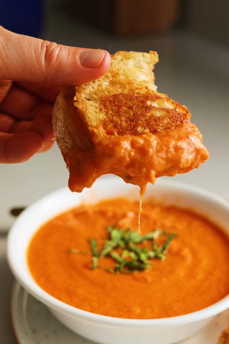 Grilled cheese and tomato soup