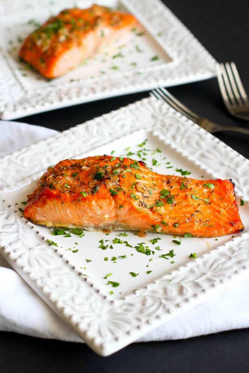 Maple Dijon Baked Salmon