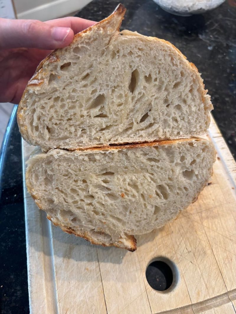 Adding too much flour during shaping