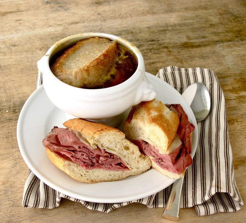French Onion Soup + Roast Beef Sandwich