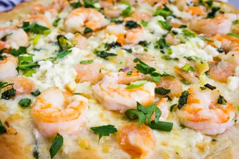 Shrimp Scampi Pizza
