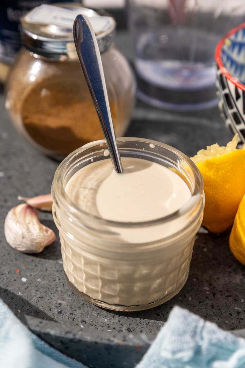 Swap store dressings for tahini lemon sauce