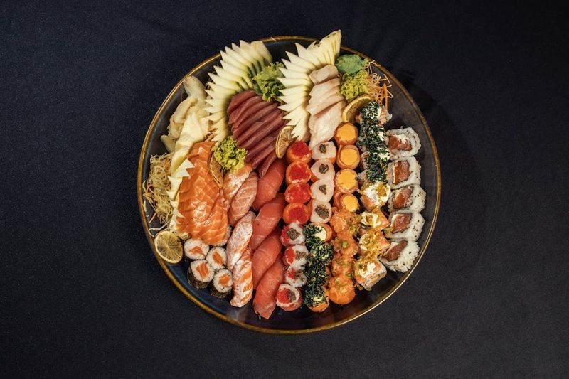 Sushi and sashimi platters