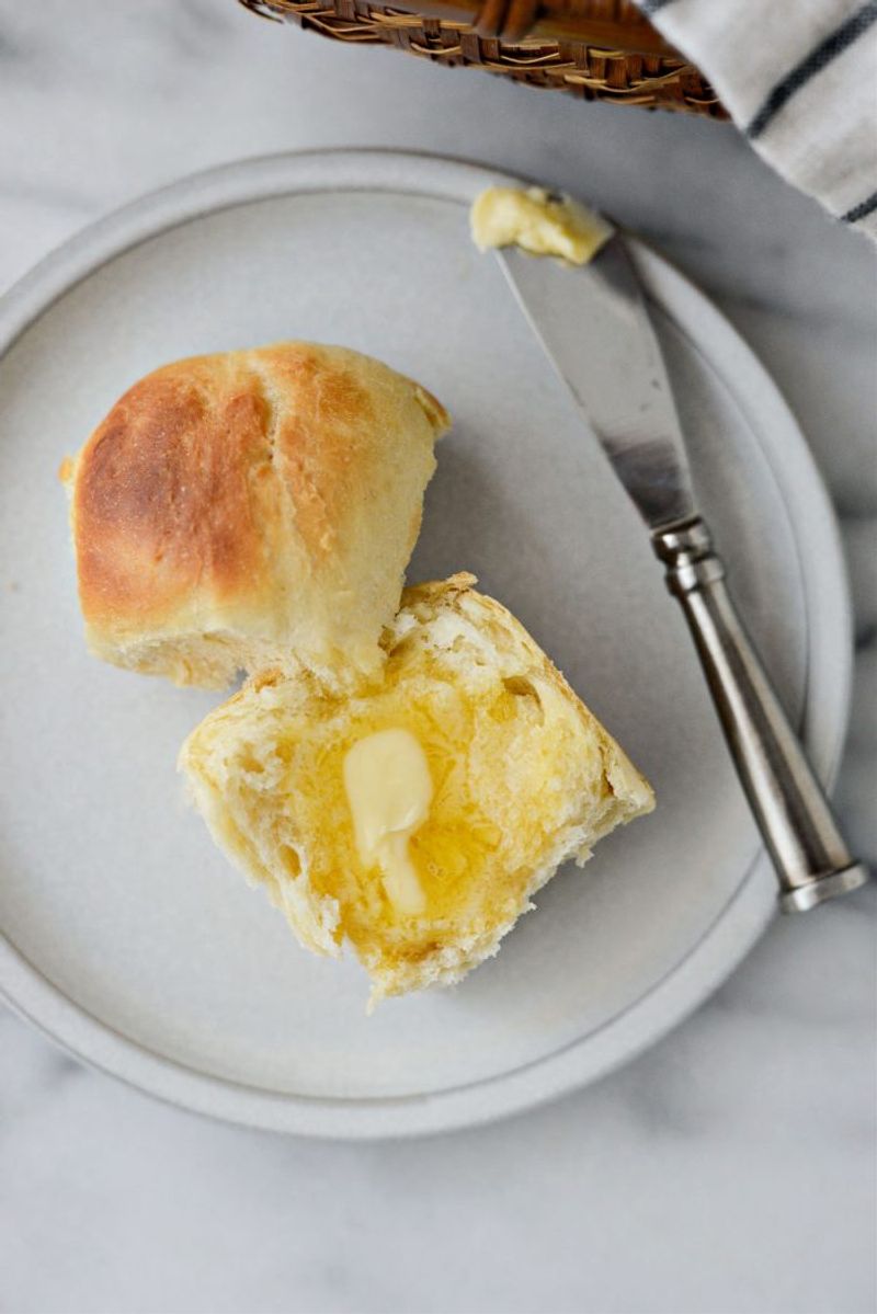 Dinner rolls with whipped butter