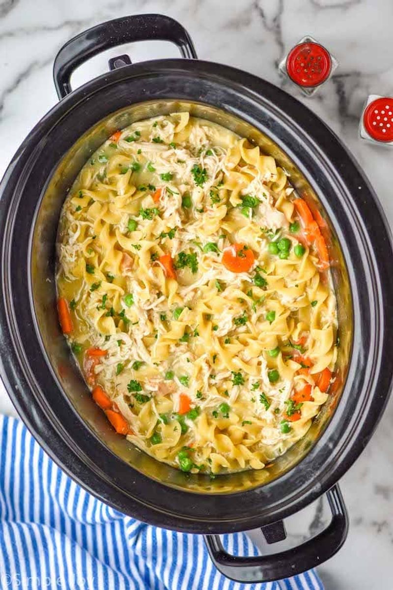 Creamy Slow Cooker Chicken and Noodles